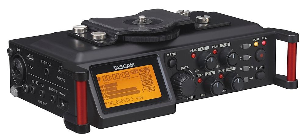 Tascam DR-70D tragbarer Digitalrecorder, Portabler 4-Kanal Audiorecorder