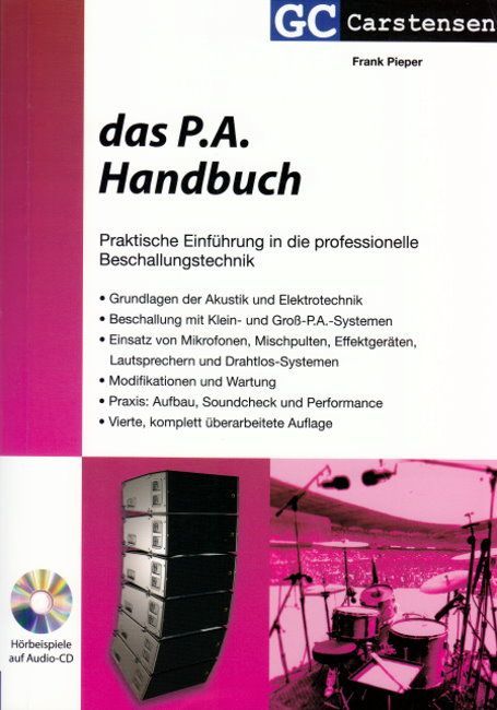 Buch Das PA Handbuch Frank Pieper Carstensen Verlag incl. CD