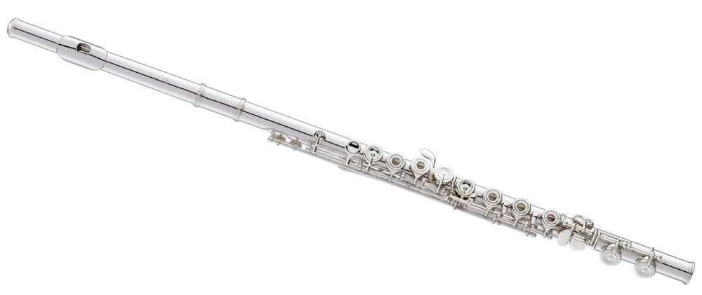 Yamaha YFL-577 Querflöte Ringklappen, Vollsilber AM-Kopfstück, incl. Etui