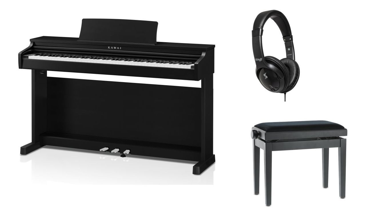 0703062858151 - KAWAI CX-202B Set Digitalpiano mit Klavierbank und Kopfhörer
