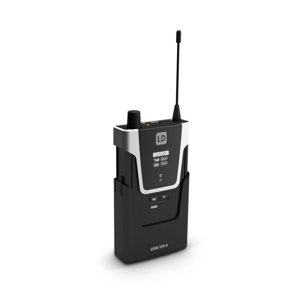 LD Systems U508 IEM R In-Ear Empfänger 823 - 832 MHz und 863 - 865 MHz 