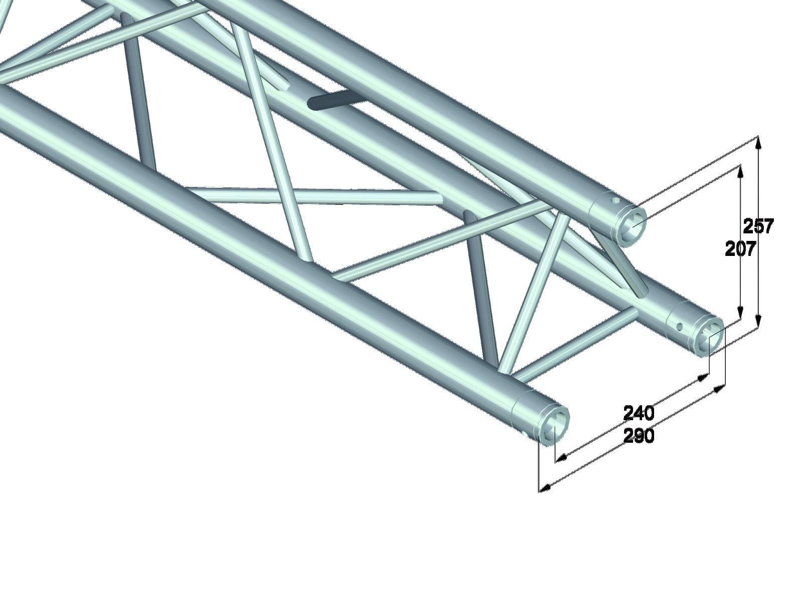 ALUTRUSS TRILOCK 6082-3500 3-Punkt-Traverse Länge: 3,50 m