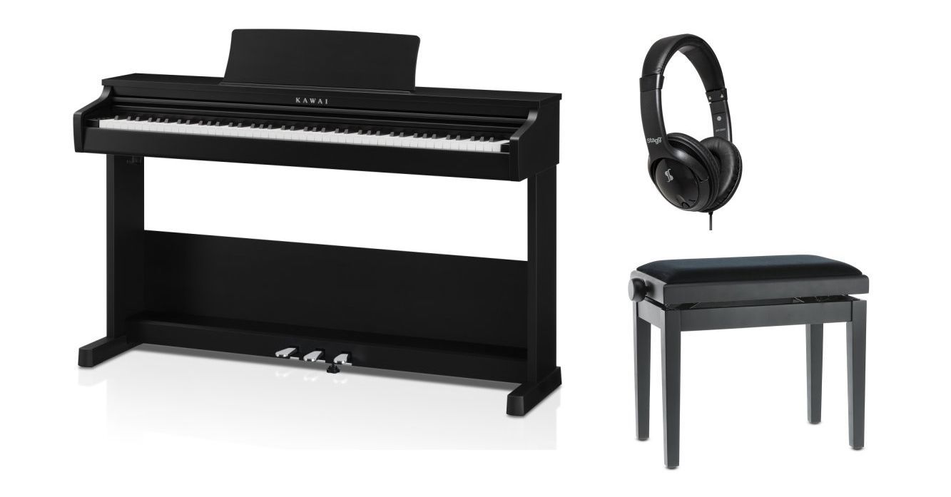 0703062858120 - KAWAI CX-102B Set Digitalpiano schwarz mit Klavierbank und Kopfhörer