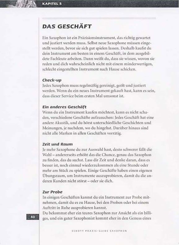 Noten Schott Praxis-Guide Saxophon ED 20487 Hugo Pinksterboer 