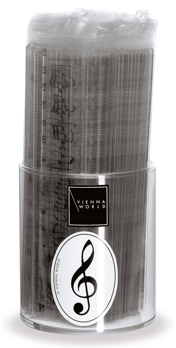 9120016975558 - Lineal Notenzeile 15 cm transparent   durchsichtig