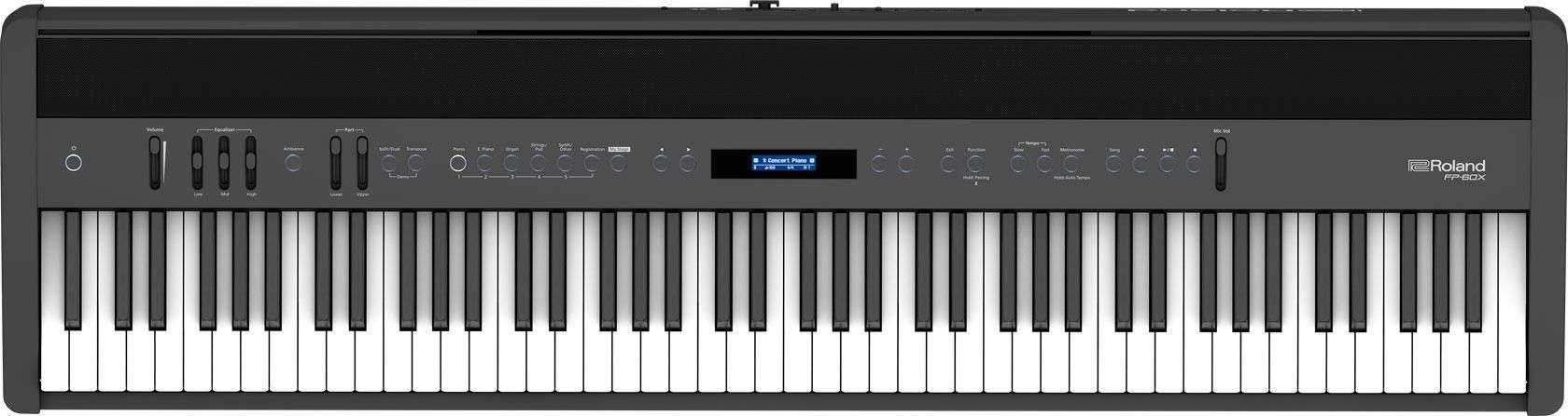 Roland FP-60X-BK Stagepiano schwarz Digitalpiano mit Lautsprechern FP60X BK_00049691_