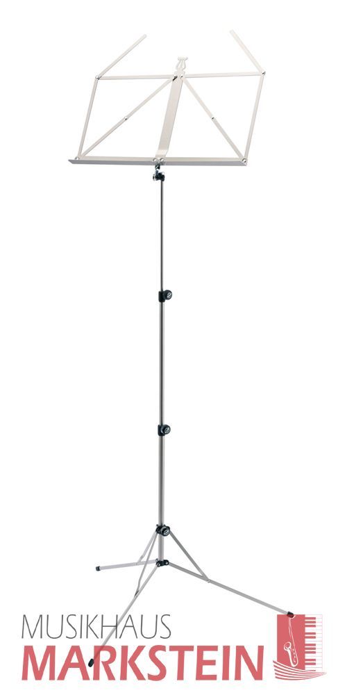 K&M 101 Notenpult neues Modell Notenständer 10100 nickelfarbig, Höhe 650-1225mm_00029182_