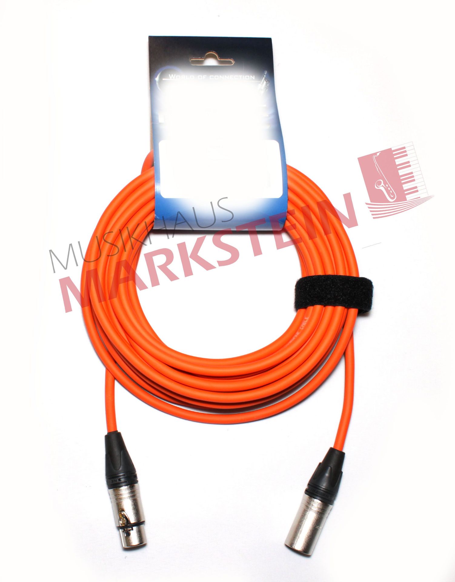 Mikrofonkabel Neutrik XLR male/female, 3 Meter orange