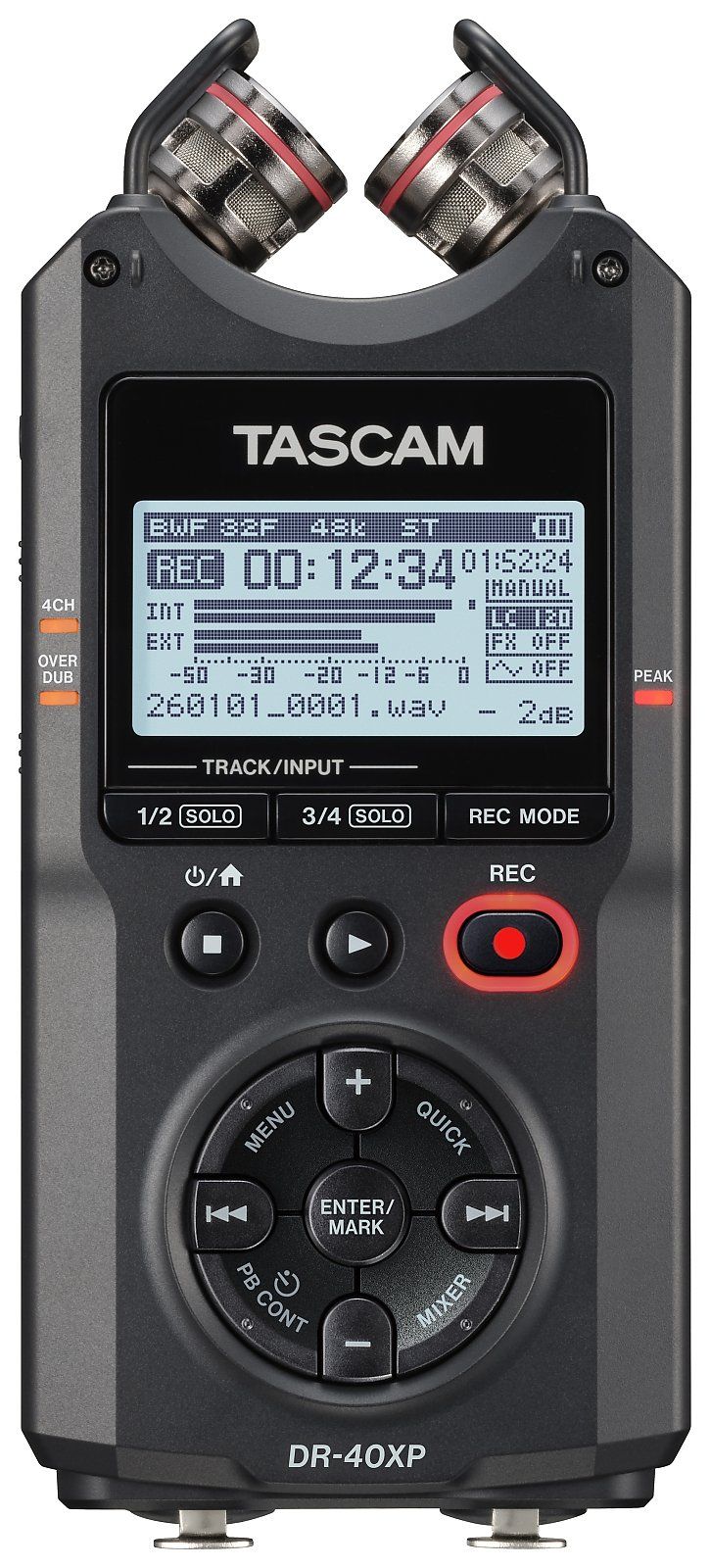 Tascam DR-40XP  tragbarer Digitalrecorder und USB-Audiointerface_00055076_