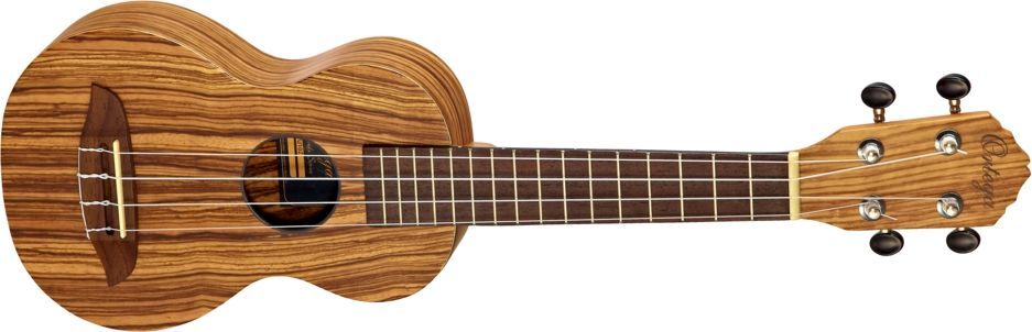 Ortega RFU10Z Sopran- Ukulele  Zebrawoodkorpus  incl. Tasche