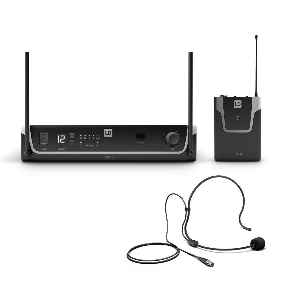 LD Systems U308 BPH UHF Headset Wireless System, 863 - 865 MHz + 823 - 832 MHz