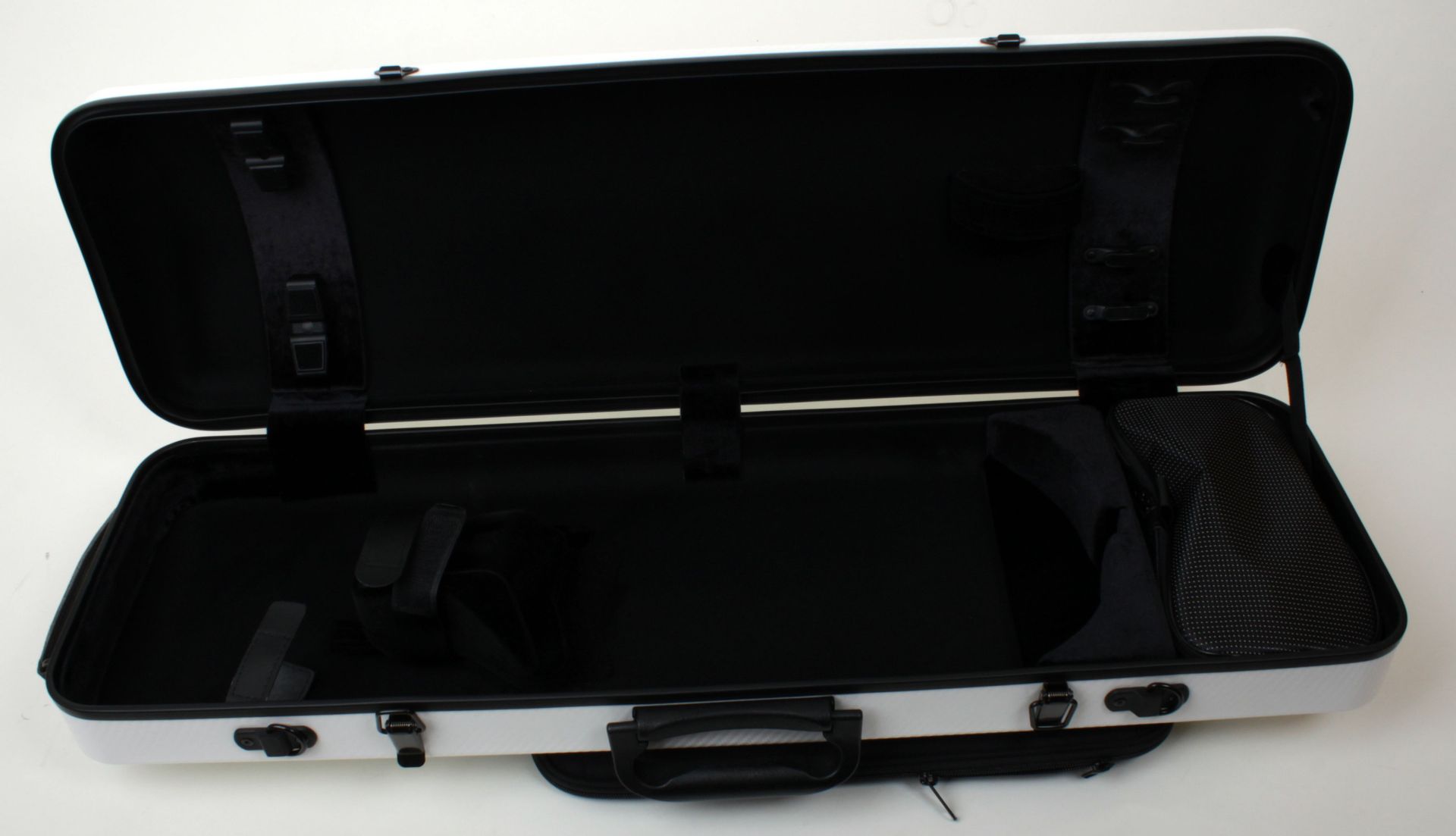 GEWA Etui/ Koffer Violine Polycarbonat  4/4  weiß, 2,4kg, Rucksackriemen