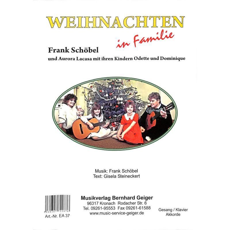 Noten Weihnachten in Familie Geiger NEA 37 Einzelausgabe Frank Schöbel  - Onlineshop Musikhaus Markstein