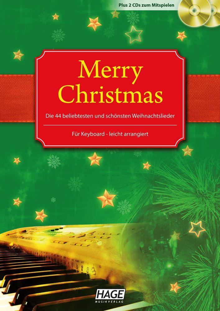 Noten Merry Christmas 44 bekannte Weihnachtslieder Hage EH 1087 incl. CD_00008045_