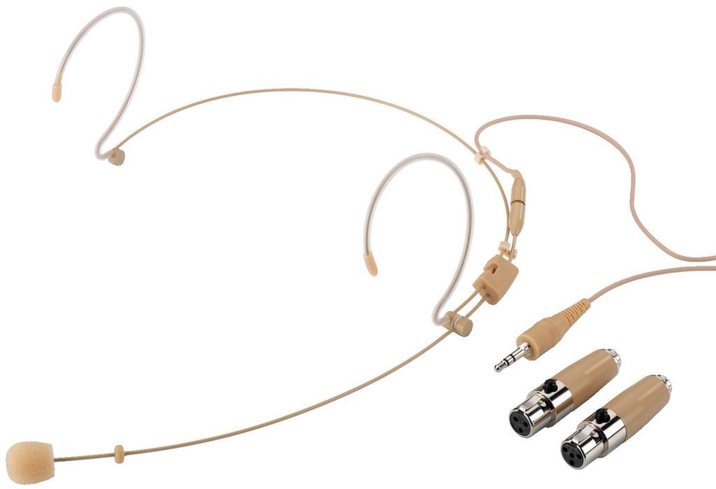 Monacor HSE-152A/SK Headset-Mikrofon, beige , Nackenbügelmikrofon_00053246_