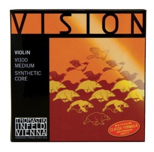 Thomastik VISION Violine 1/4-D-Saite VI03 mittel Synthesic Core Silber