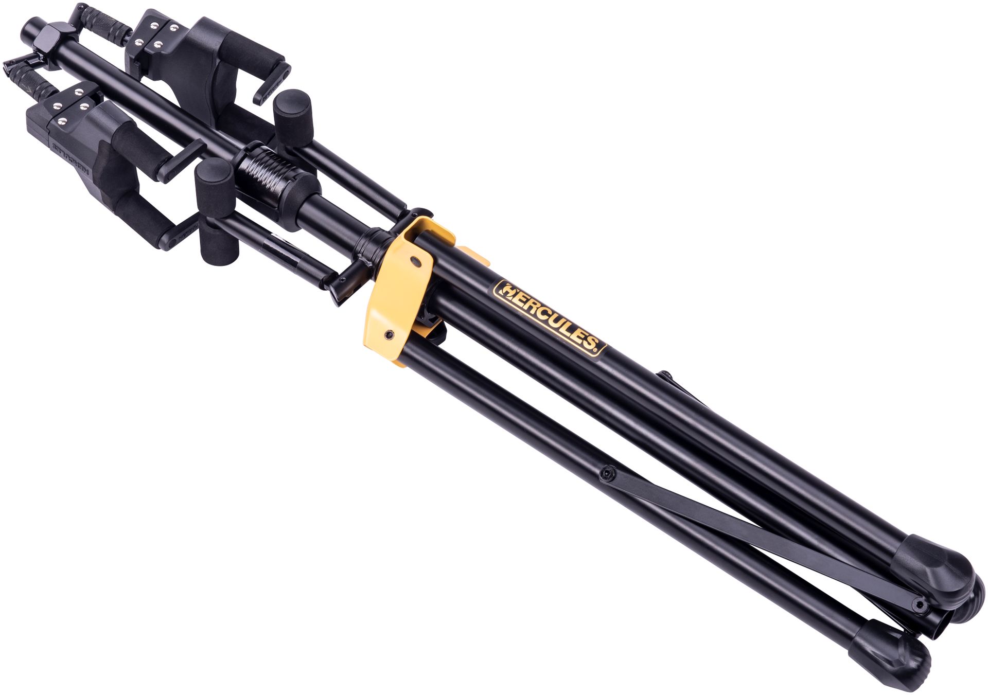 Hercules GS422B+ Gitarrenständer für 2 Gitarren, Stativ mit Sicherheitssystem