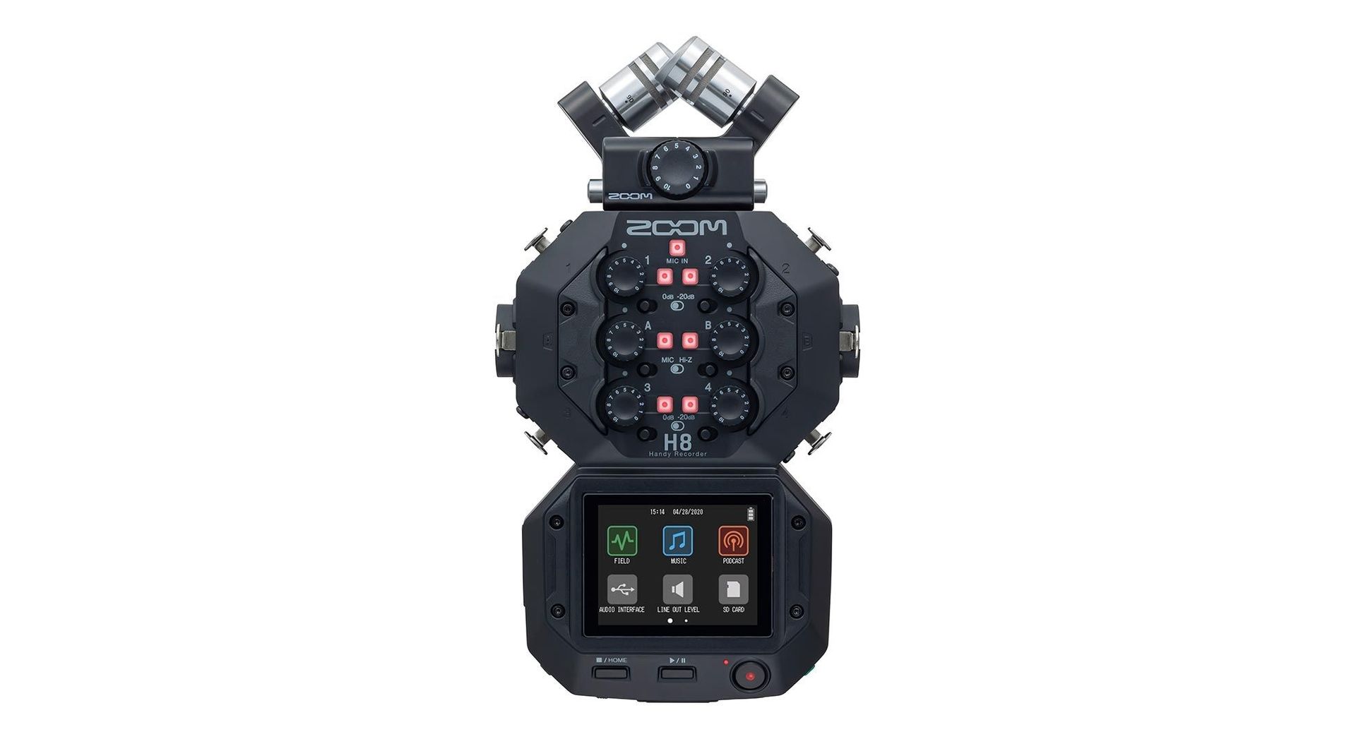 Zoom H8 tragbarer 12 Spur Audio Recorder Handy Recorder