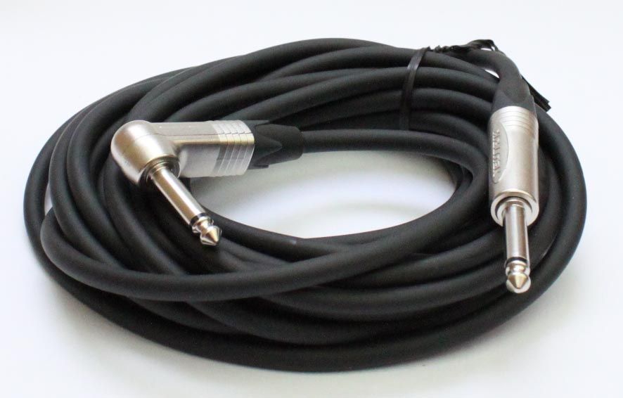 Gitarrenkabel 6,3mm Winkelklinke/Klinke, Mono, Neutrik, 6 Meter, schwarz_00016386-1_
