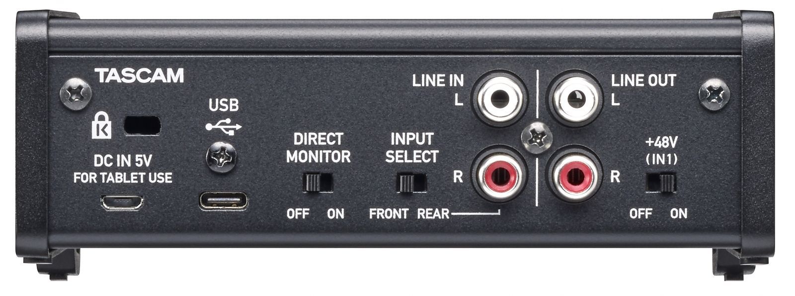 Tascam US-1x2HR USB Audio Interface 2-Kanal mit 1 Mikrofon- und 1 Line-Eingang