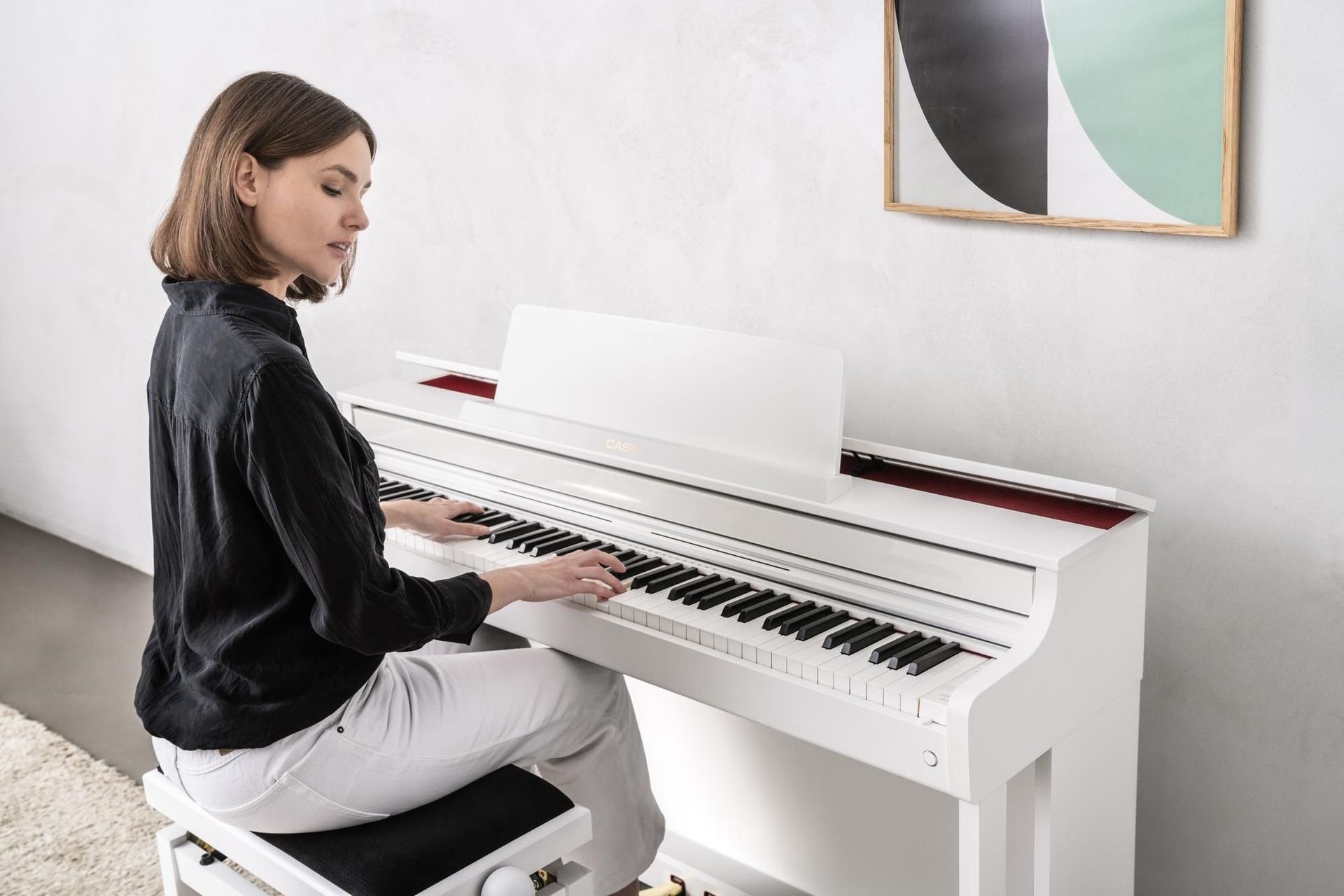 Casio AP-550 WE Digitalpiano mit Multi Dimensional Morphing AIR Klangerzeugung 