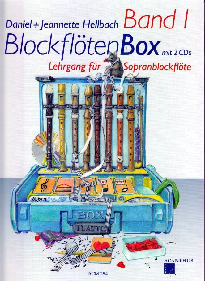 Noten BLOCKFLÖTENBOX 1 acanthus ACM 254 incl. 2  CDs Daniel Jeannette Hellbach 