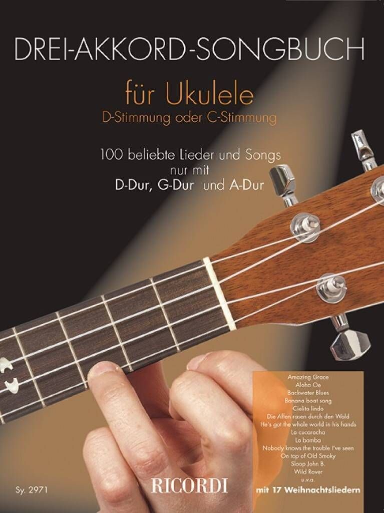 Noten Drei 3 Akkord Songbuch für Ukulele Ricordi SY 2971 