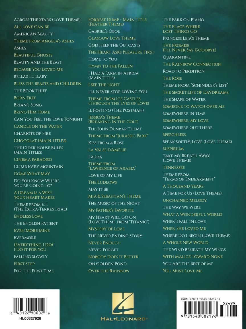 Noten 100 Most beautiful movie songs HL 327926  für Klavier Gitarre Gesang