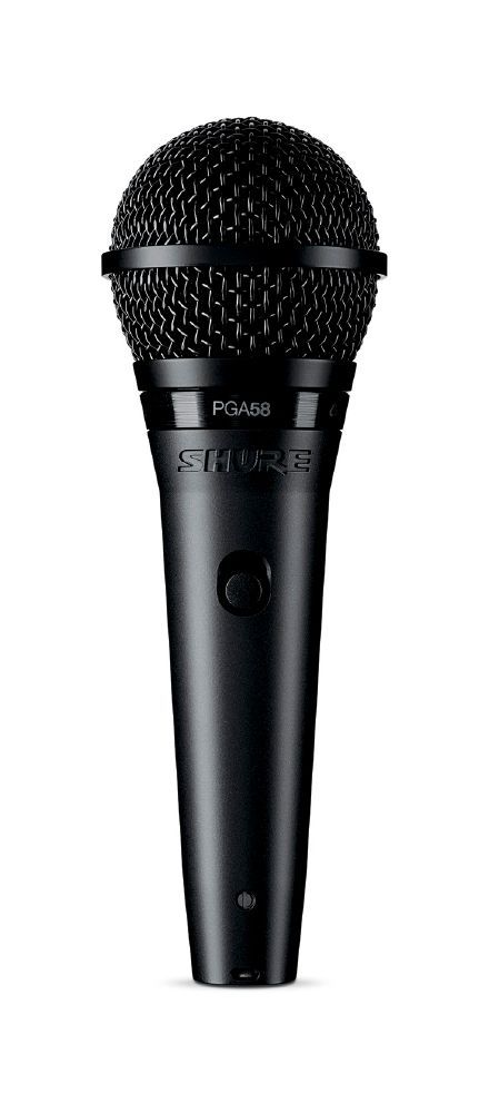 Shure PGA58 XLR Dynamisches Gesangsmikrofon mit Schalter und XLR Kabel 4,5m lang