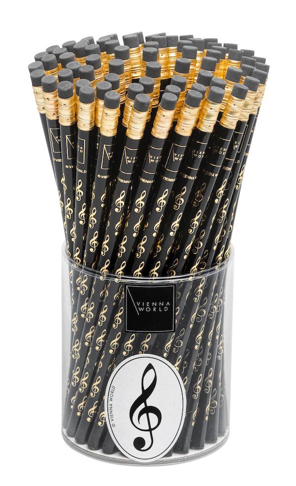 BLEISTIFT SCHWARZ Violinschlüsselaufdruck & Radiergummi Vienna World VW -Z676_00035178_