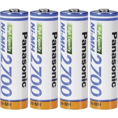 Panasonic AA Mignon Akku NiMH 2700 mAh 1.2 V  4er Pack