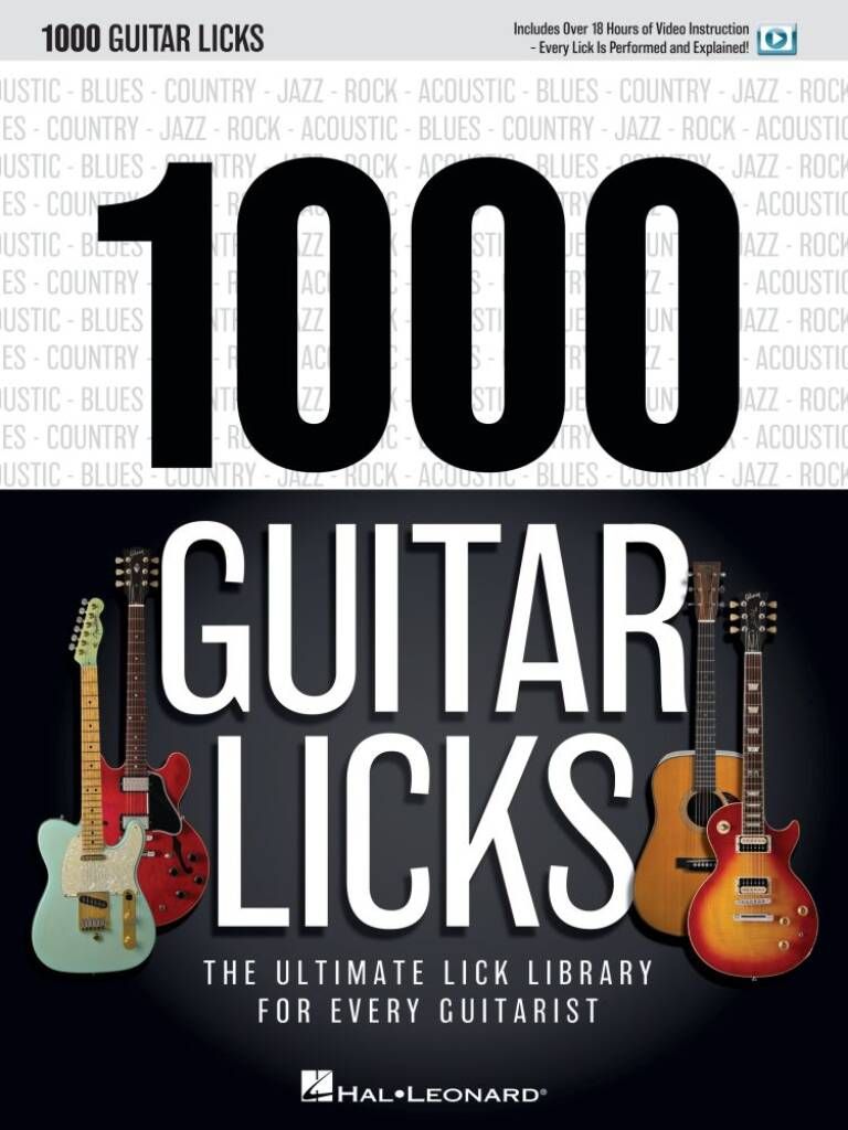 Noten 1000 Guitar Licks Gitarre Hal Leonard Buch + Medien Online HL 1892088
