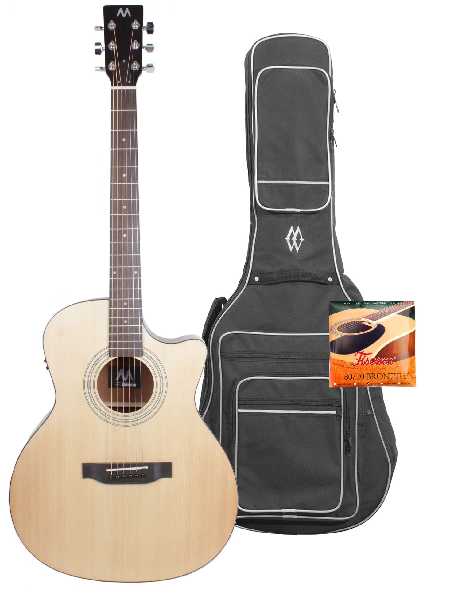 Mark-Westerngitarren SET LIVE II, Paket: Gitarre, Tasche & Saiten