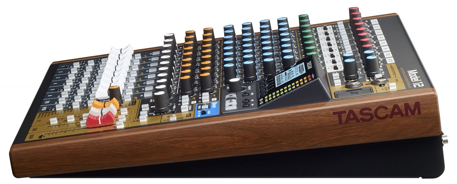 Tascam Model 12 Mixer mit USB Audiointerface, Recorder und DAW-Steuerung