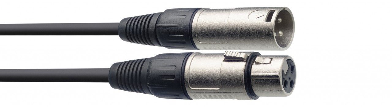 Mikrofonkabel  XLR male/female, 6 Meter, schwarz