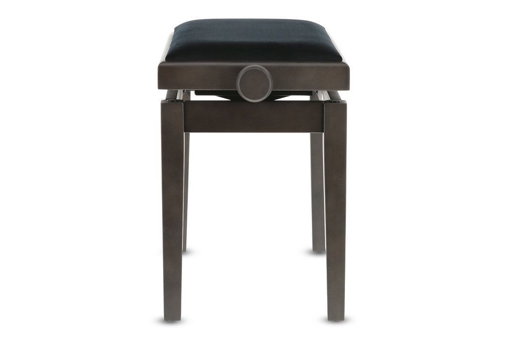 Markstein Klavierbank DELUXE DW Nussbaum dunkel, Sitzbezug schwarz, verstellbar Markstein Klavierbank DELUXE DW Nussbaum dunkel, Sitzbezug schwarz, verstellbar