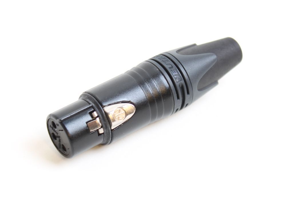 XLR Neutrik NC3FXX-B, XLR Stecker, female schwarz mit vergoldeten Kontakten_00033416_
