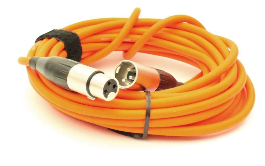 Mikrofonkabel Alcatel XLR male/female, 7,5 Meter, orange