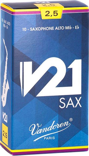 Vandoren V-21 2,5 Altsaxophon Blatt  ( in Stärken ab 2,5 - 5.0 erhältlich) V21_00035338_