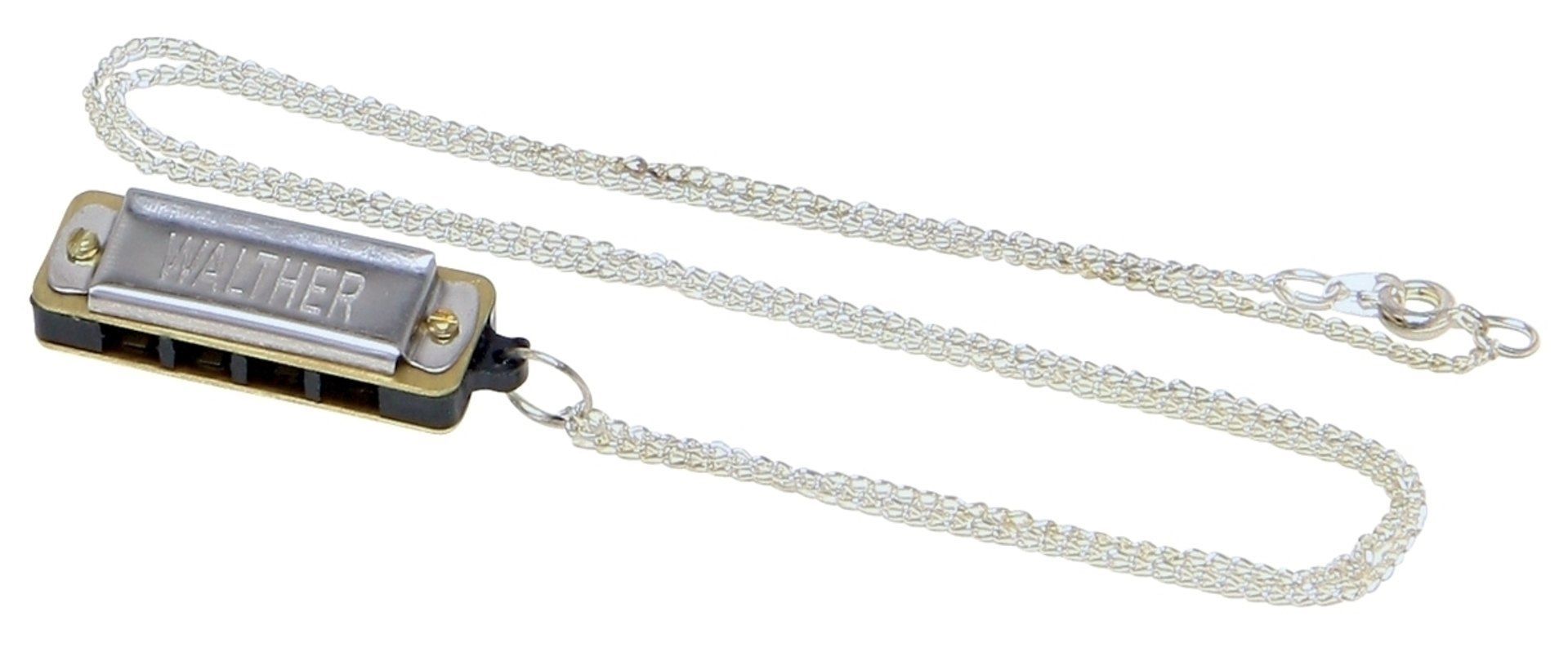 Walther Mundharmonika Miniatur C-Dur , 8-stimmig mit Kette
