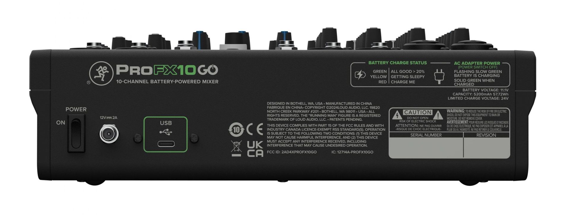 Mackie ProFX10 GO akkubetriebener 10-Kanal Mixer mit Bluetooth