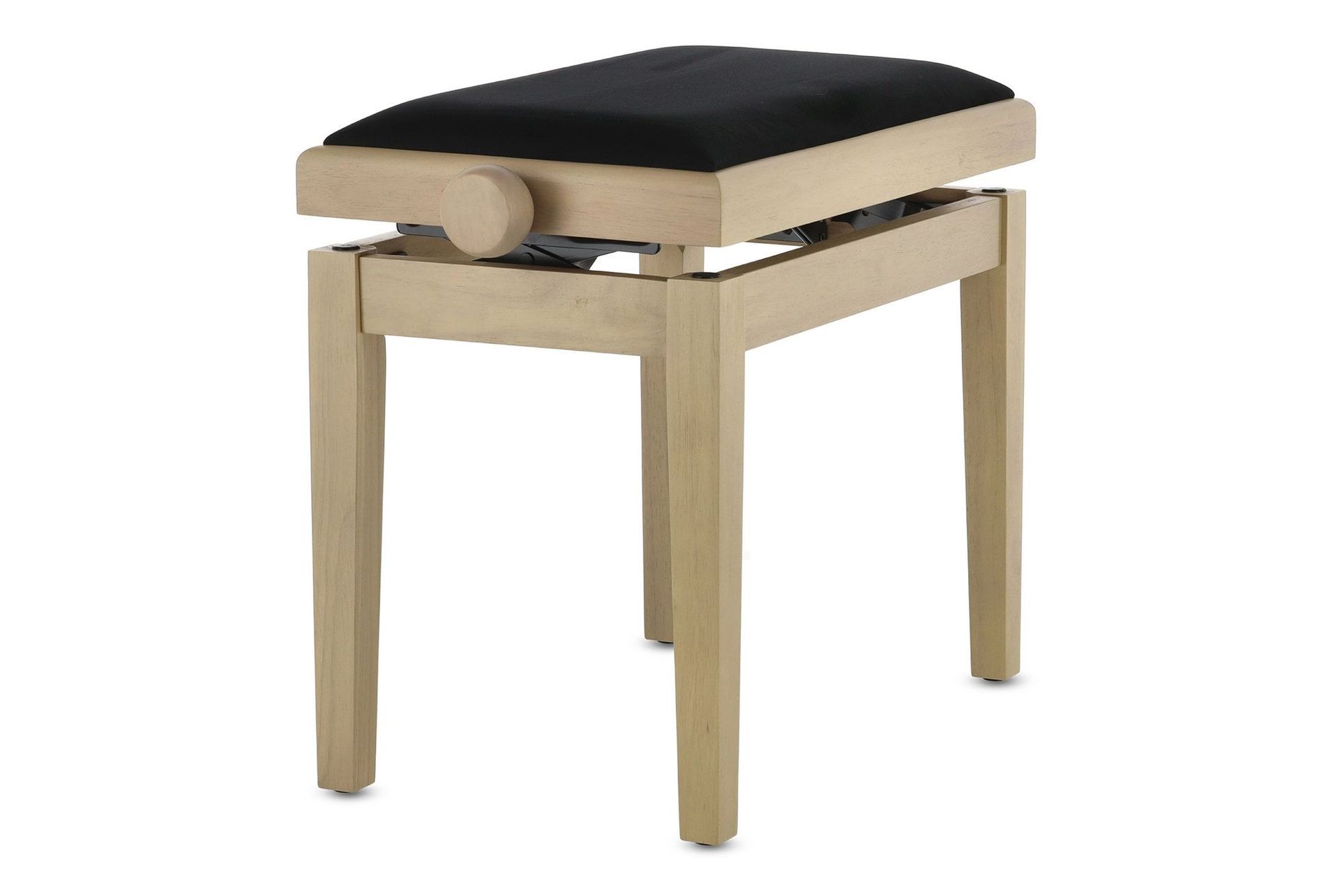 Markstein Klavierbank DELUXE WA white Ash, Sitzbezug schwarz, verstellbar Markstein Klavierbank DELUXE WA white Ash, Sitzbezug schwarz, verstellbar