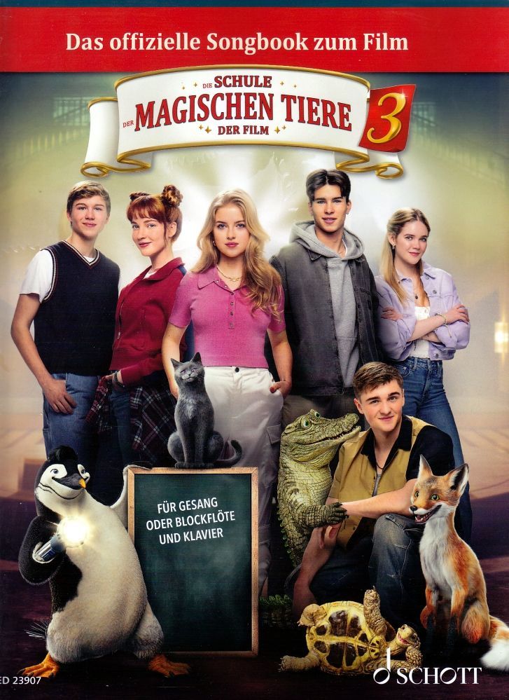 Noten Die Schule der magischen Tiere 3 Klavier Gesang Blockflöte Schott ED 23907