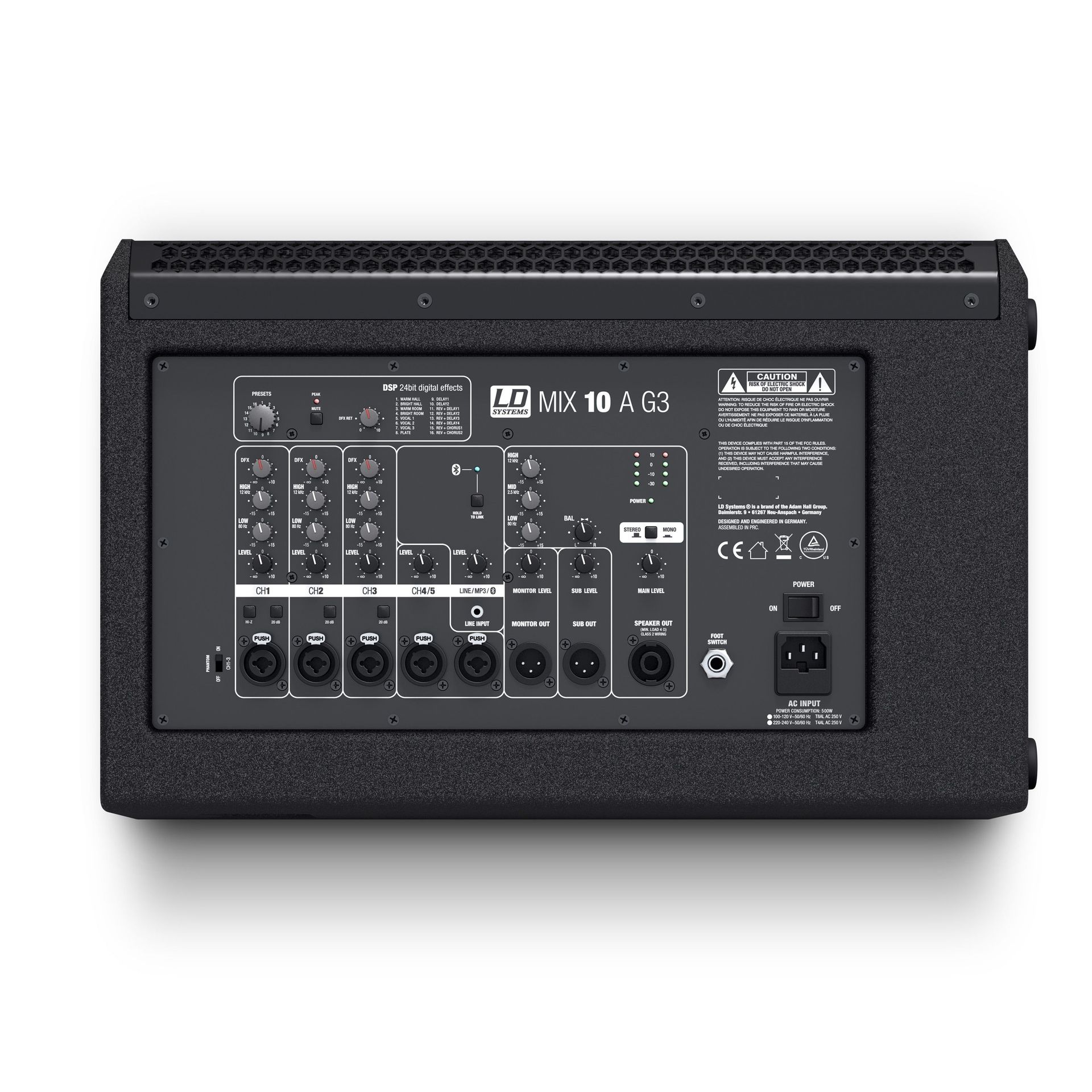 LD Systems Stinger MIX 10 A G3 aktive PA-Box mit 7-Kanal Mixer und Effekt