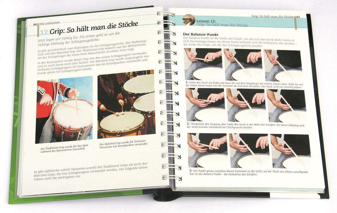Noten drums der komplettkurs incl. CD Ringbuch Justin Scott Voggenreiter 817