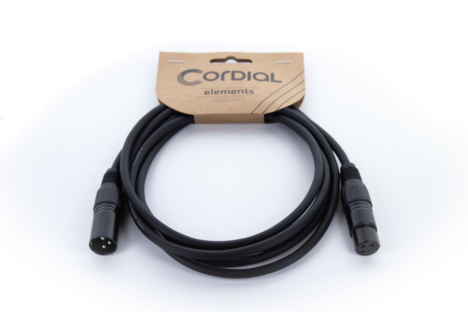 Cordial Elements EM 10 FM Mikrofonkabel  XLR male/female, 10 Meter schwarz_00054331_