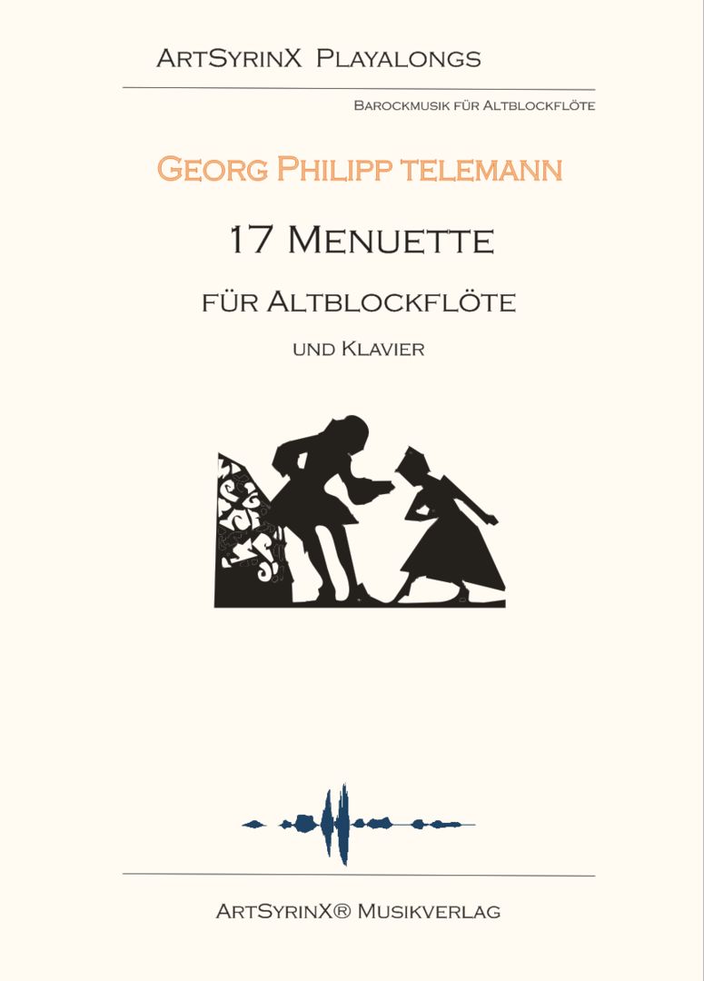 Noten Telemann 17 Menuette (+CD ) für Altblockflöte incl.CD AS386-3