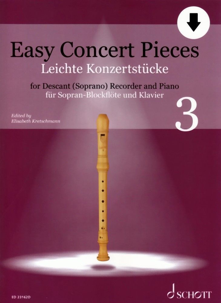 Noten Leichte Konzertstücke Easy concert pieces 3 ED 23162D  Blockflöte_00055038_