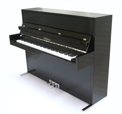 Blüthner Modell D Klavier, 116 cm, schwarz poliert