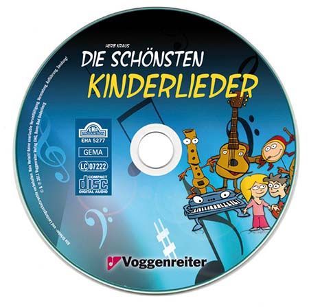 Noten Die schönsten Kinderlieder Herb Kraus incl. CD Voggenreiter 0844-1